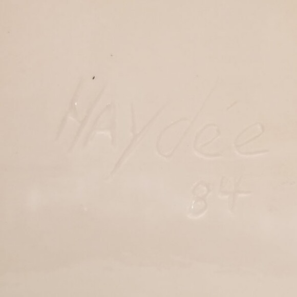 1980's Rare poss Haydee Scull Oversize Frog pottery pieces signed - Picture 12 of 14